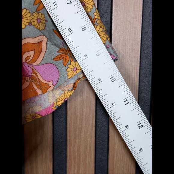 Jesica Dress Medium Womens Multicolor Abstract Floral Midi / Maxi Smocked - Picture 4 of 7